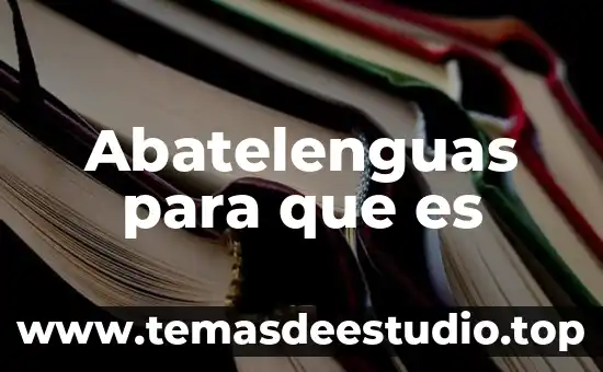 Abatelenguas para que es