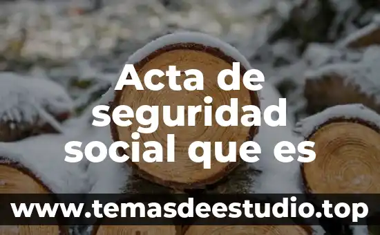 Que es el acta de independencia resumen 3 Acta de seguridad social que es