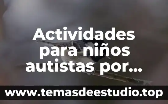 Actividades para niños autistas por que es importante