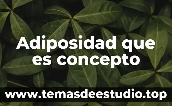 Adiposidad que es concepto