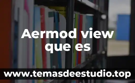 Qué es un objeto view 6 Aermod view que es