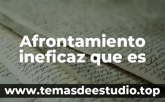 Qué es universo sociedad según artículos 5 Afrontamiento ineficaz que es
