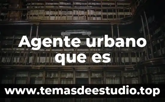 Agente urbano que es