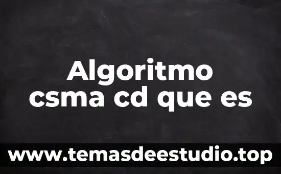 250 Cd m2 que es 3 Algoritmo csma cd que es