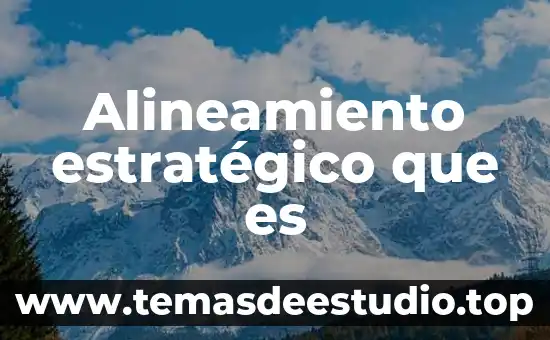 Que es el conocimiento estrategico 4 Alineamiento estratégico que es