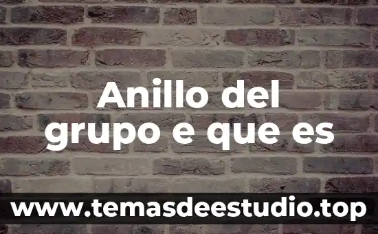 Que es el derecho laboral partiendo del concepto de administracion 7 Anillo del grupo e que es