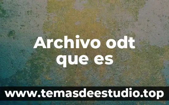 Archivo odt que es