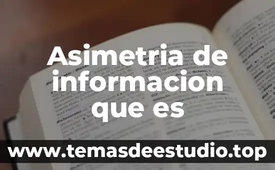 Asimetria de informacion que es