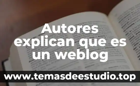 Que es evaluacion operativa segun autores 7 Autores explican que es un weblog