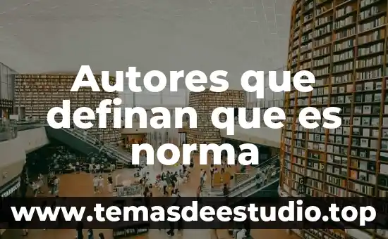 Autores que definan que es norma
