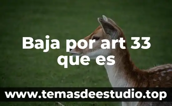 Baja por art 33 que es