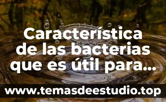 Característica de las bacterias que es útil para desarrollar medicamentos