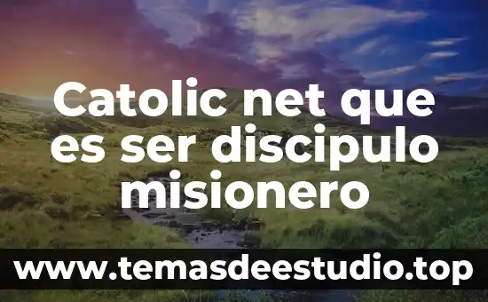 Catolic net que es ser discipulo misionero