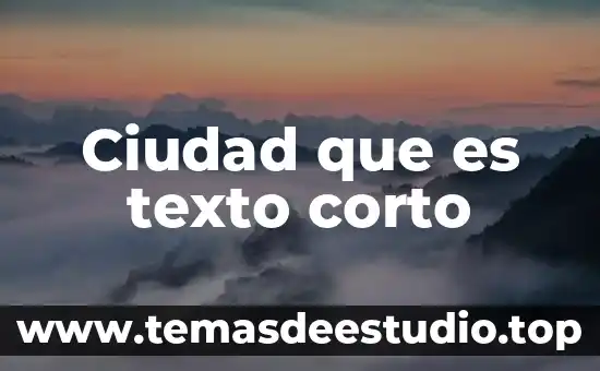 Que es anorexia concepto corto 4 Ciudad que es texto corto