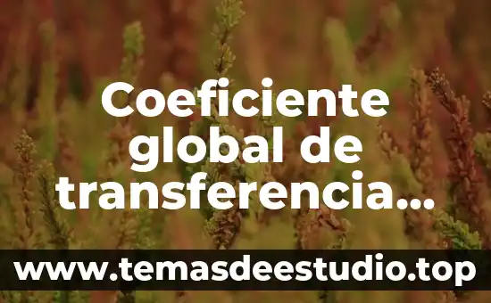 Coeficiente global de transferencia de masa que es