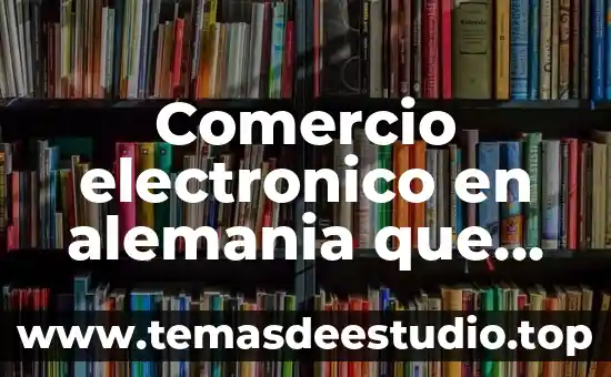 Qué es una comunidad en comercio internacional 6 Comercio electronico en alemania que es