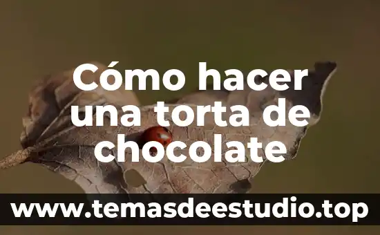 Cómo hacer una torta de chocolate