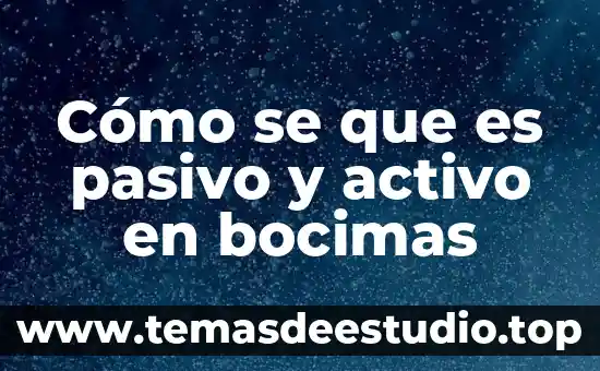 Cómo se que es pasivo y activo en bocimas