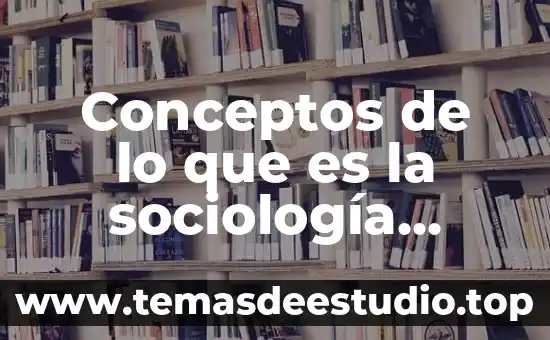 Que es la familia desde la sociologia 6 Conceptos de lo que es la sociología autores