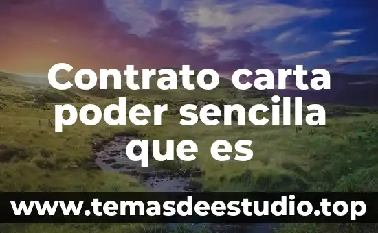 Que es la terapia cognitivo conductual de forma sencilla 5 Contrato carta poder sencilla que es