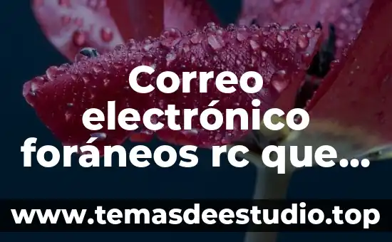 Que es un tramite electronico 5 Correo electrónico foráneos rc que es