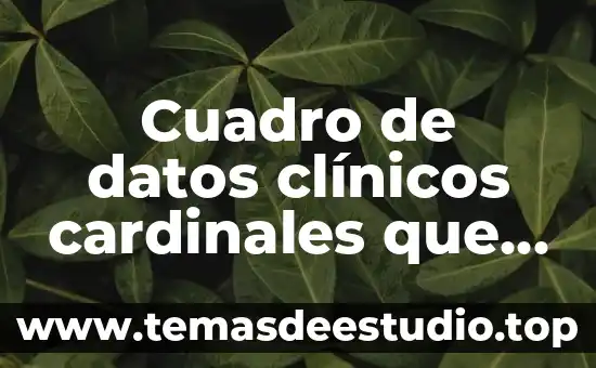 Qué es comunicación de datos definición 4 Cuadro de datos clínicos cardinales que es