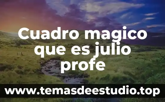 Que es un cuadro comparativo griego 7 Cuadro magico que es julio profe