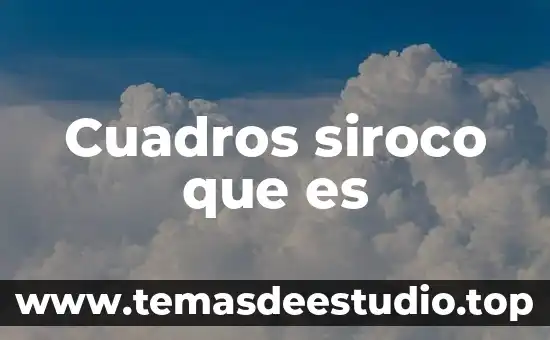 Cuadros siroco que es