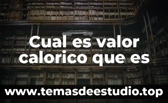 Que es diferenciacion y cual es su concepto 3 Cual es valor calorico que es