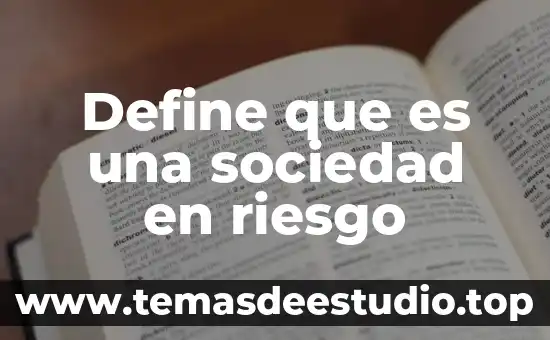 Que es una sociedad popular 8 Define que es una sociedad en riesgo