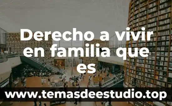 Que es el derecho a vivir en libertad 4 Derecho a vivir en familia que es