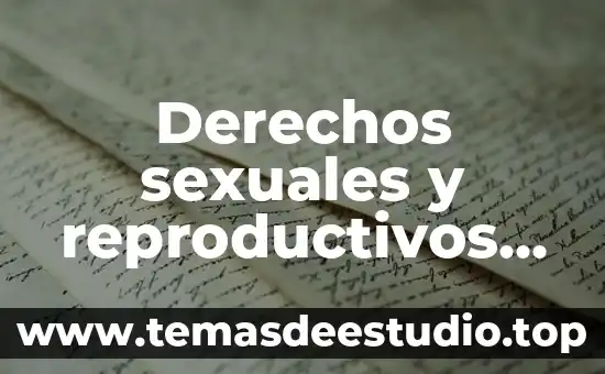 Derechos sexuales que es 3 Derechos sexuales y reproductivos que es