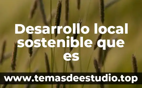 Que es inclucion animal 3 Desarrollo local sostenible que es