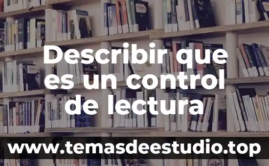 Que es el garabateo sin control 3 Describir que es un control de lectura