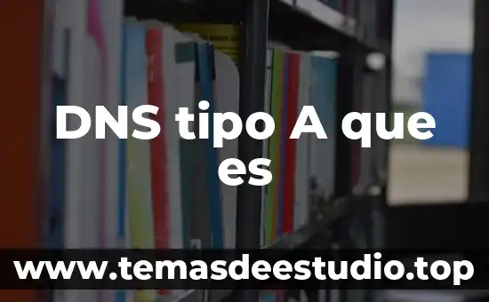 Que es una cuenta dns 3 DNS tipo A que es
