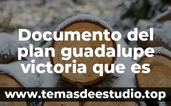 Que es un parque nacional segun la conanp 3 Documento del plan guadalupe victoria que es