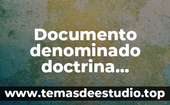 Documento denominado doctrina monroe que es