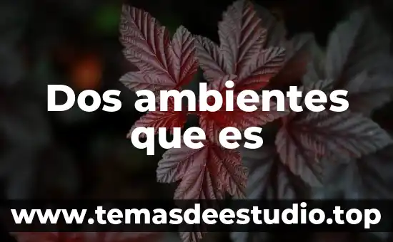 Que es ambientes biologicos 5 Dos ambientes que es