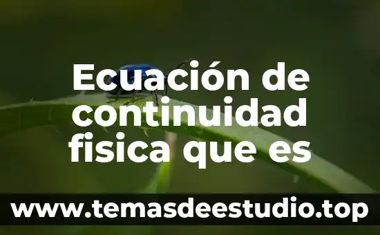 Ecuación de cantidad de movimiento que es hidráulica 5 Ecuación de continuidad fisica que es