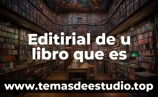 Que es u relato comun 4 Editirial de u libro que es