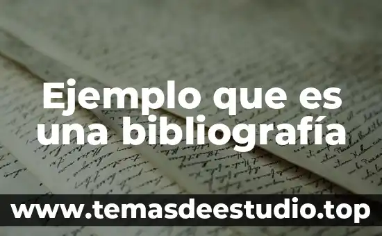 Ejemplo que es una bibliografía