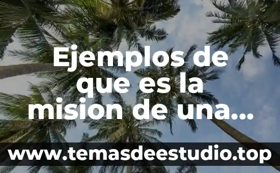 Qué es la misión visión y valores 6 Ejemplos de que es la mision de una empresa