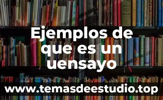Que es el titulo de tesis ejemplos 7 Ejemplos de que es un uensayo