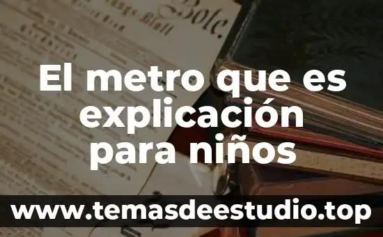 Que es un acuerdo explicacion para niños 4 El metro que es explicación para niños