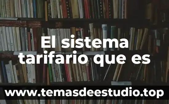 Qué es suministrada concepto 3 El sistema tarifario que es