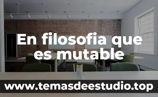 En filosofía que es crítica 7 En filosofia que es mutable