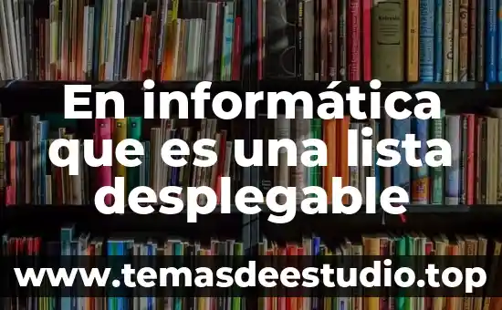 Que es el pensamiento lateral informatica 3 En informática que es una lista desplegable