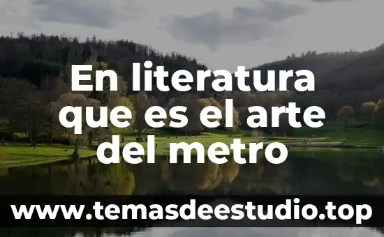 Que es una metáfora en el arte 8 En literatura que es el arte del metro