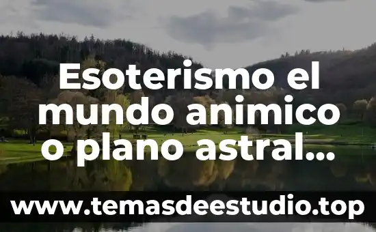 Que es el paradigma sistema mundo 6 Esoterismo el mundo animico o plano astral que es