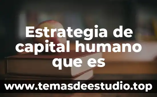 Estrategia de capital humano que es